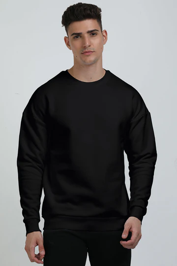 Heavyweight Oversized Black Sweatshirt