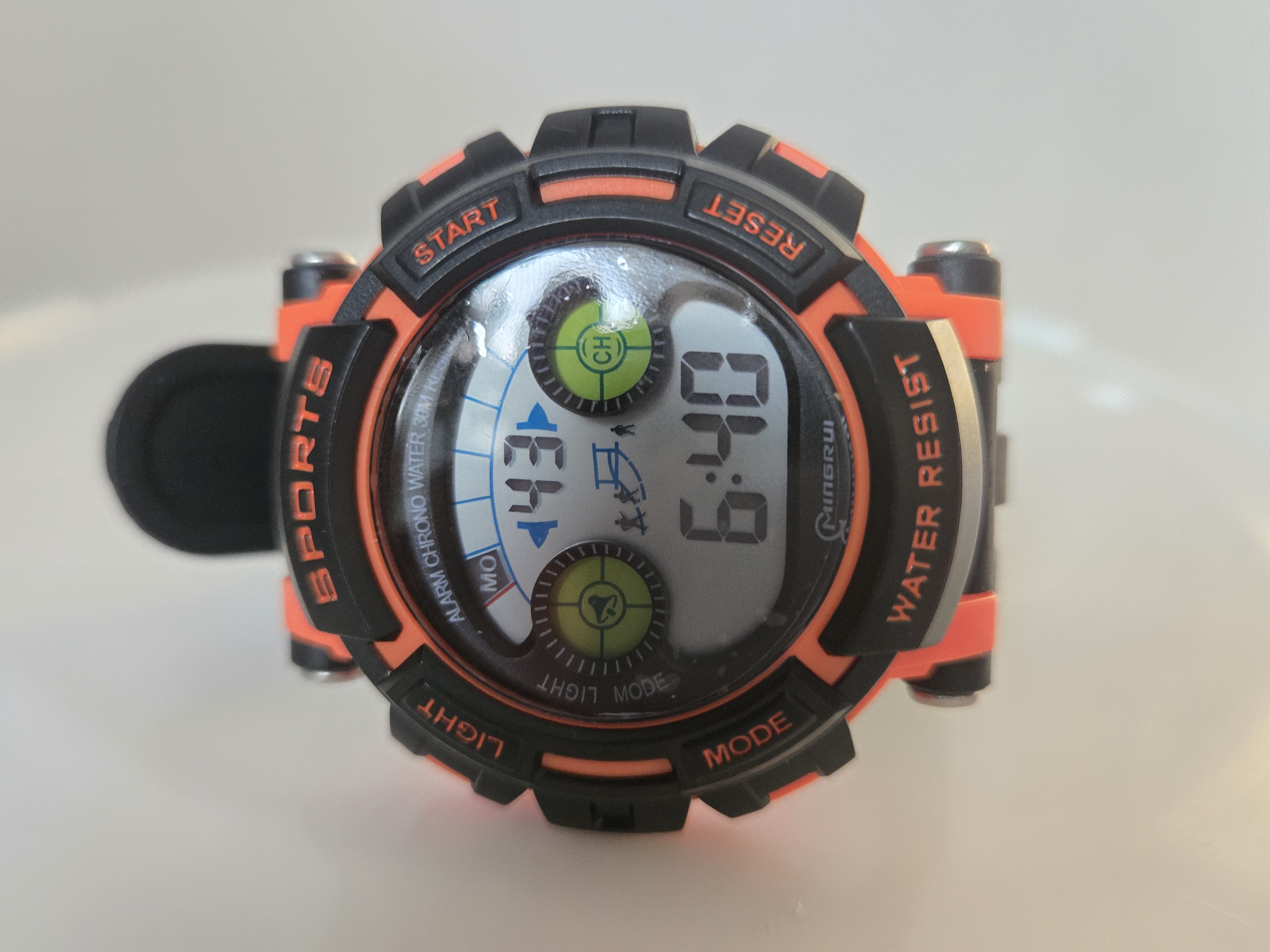 Mingrui Boys Orange Sports Digital Watch
