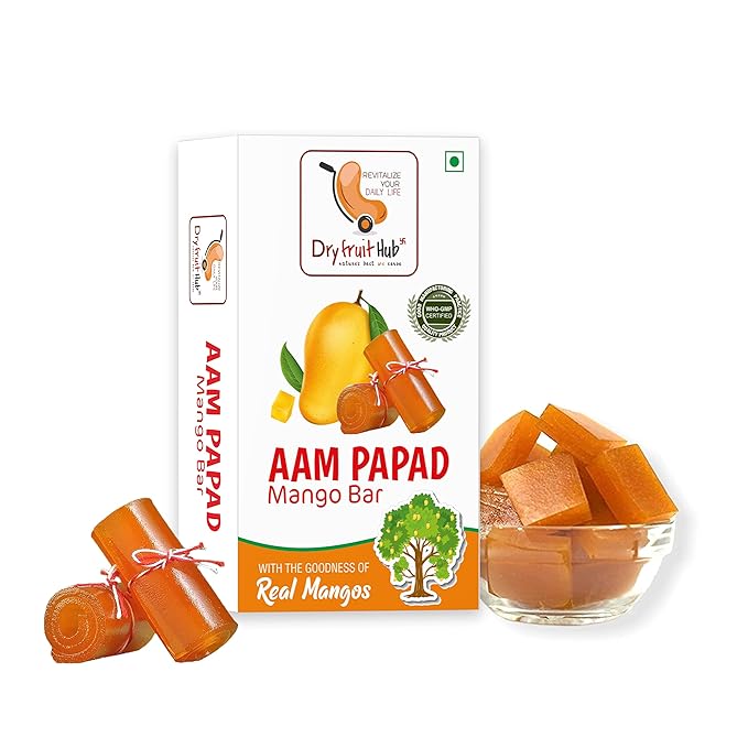 Dry Fruit Hub Aam Papad 400gm,healthy Fruit Snacks Aamras Papad Slice, Aam Papad Khatta Mitha, Real