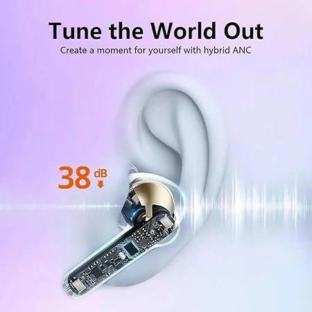 Ultrapod Pro Wireless Earbuds - Anc, Type C Charging, Bluetooth 5.3 (random Color)