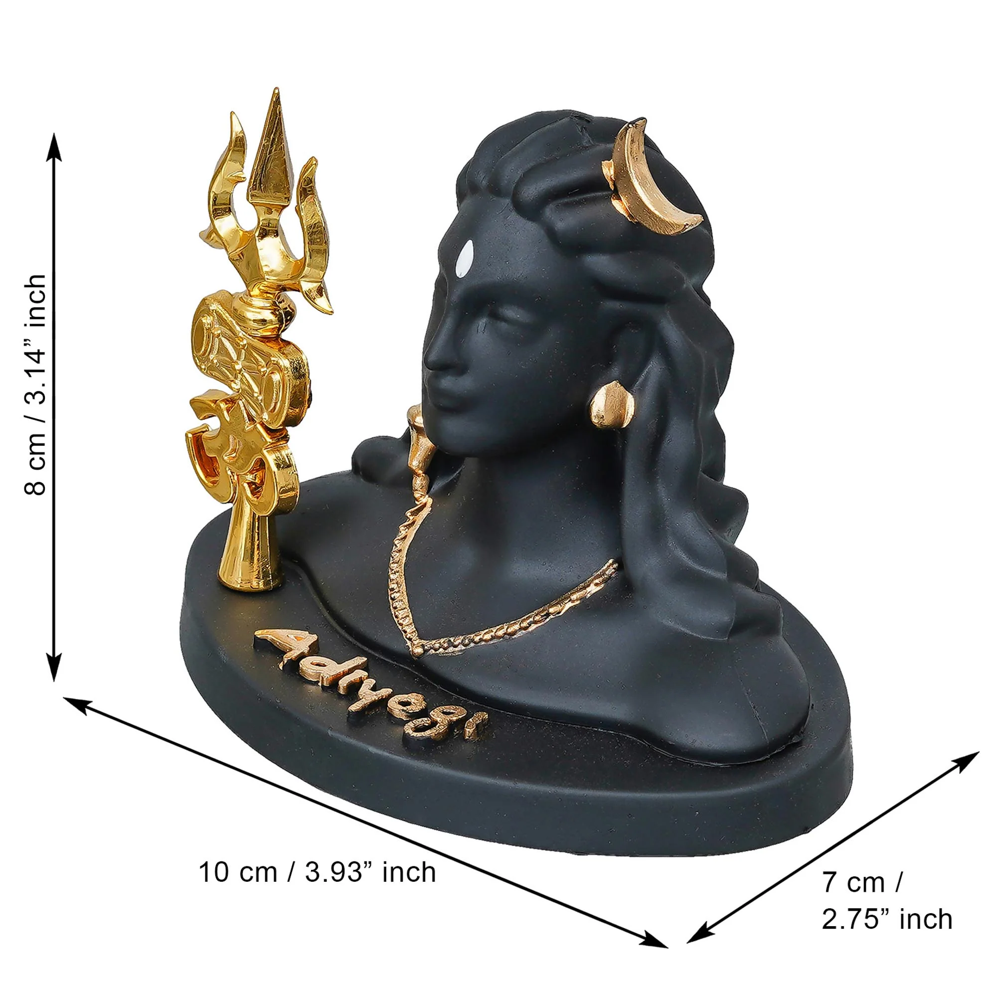 Webelkart Antique Adiyogi Shiva Statue With Trishul For Home And Car Dashboard - Adiyogi Showpiece