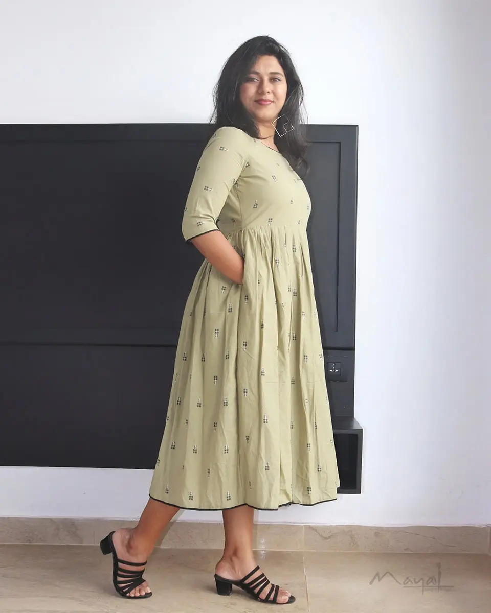 Lily Green Fit & Flare Dresses