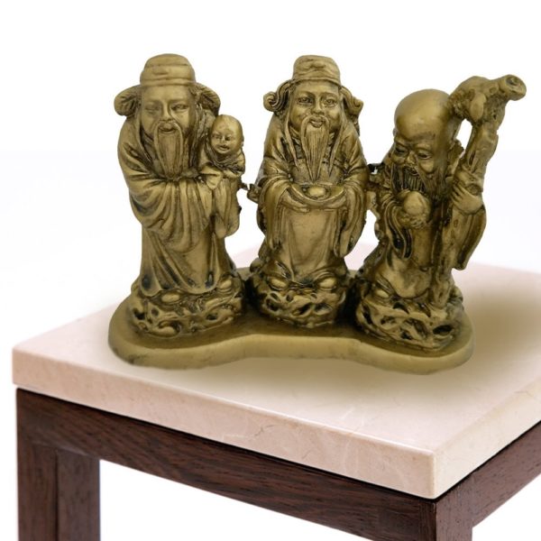 Feng Shui Fuk Luk Sau Statue For  Wealth, Prosperity And Longevity