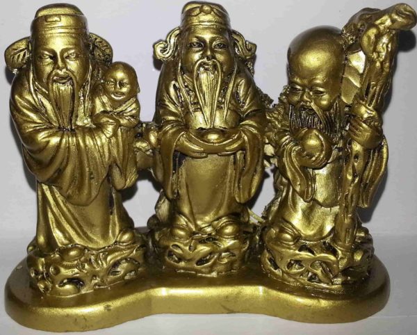 Feng Shui Fuk Luk Sau Statue For  Wealth, Prosperity And Longevity