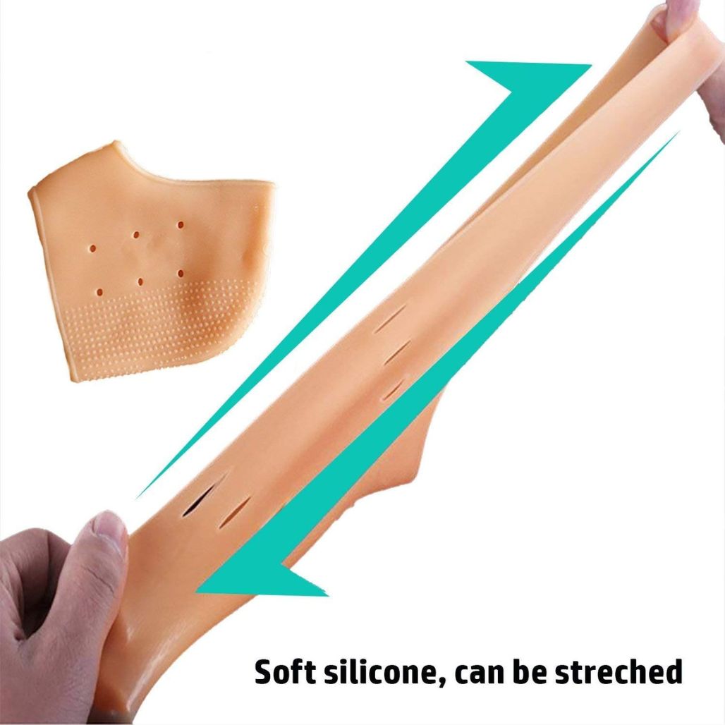  Silicone Heel Pad Socks For Heel Pain & Crack Repair (1 Pair)