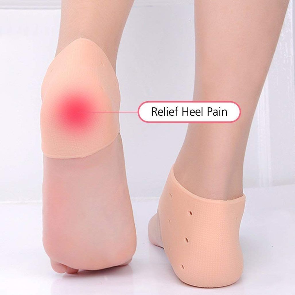  Silicone Heel Pad Socks For Heel Pain & Crack Repair (1 Pair)