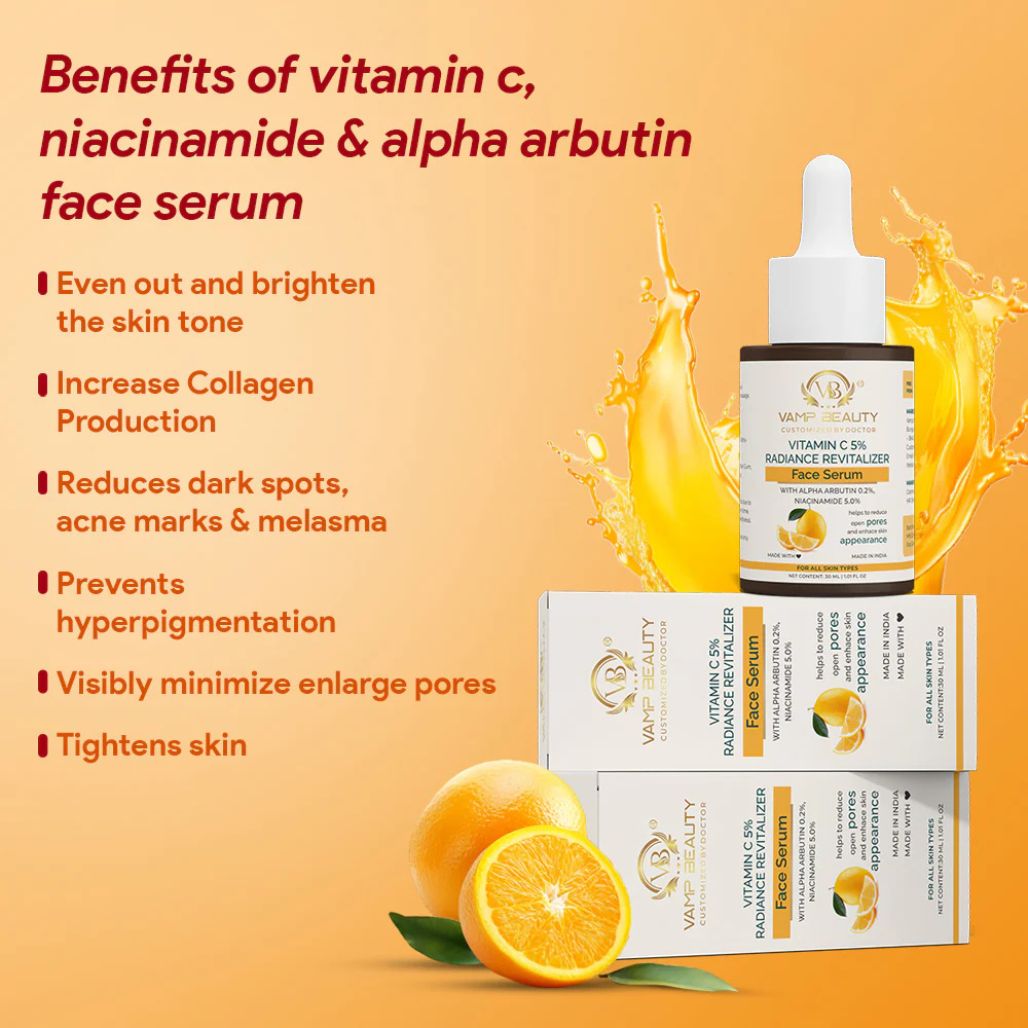 Vamp Beauty Vitamin C 5% Radiance Revitalizer Face Serum