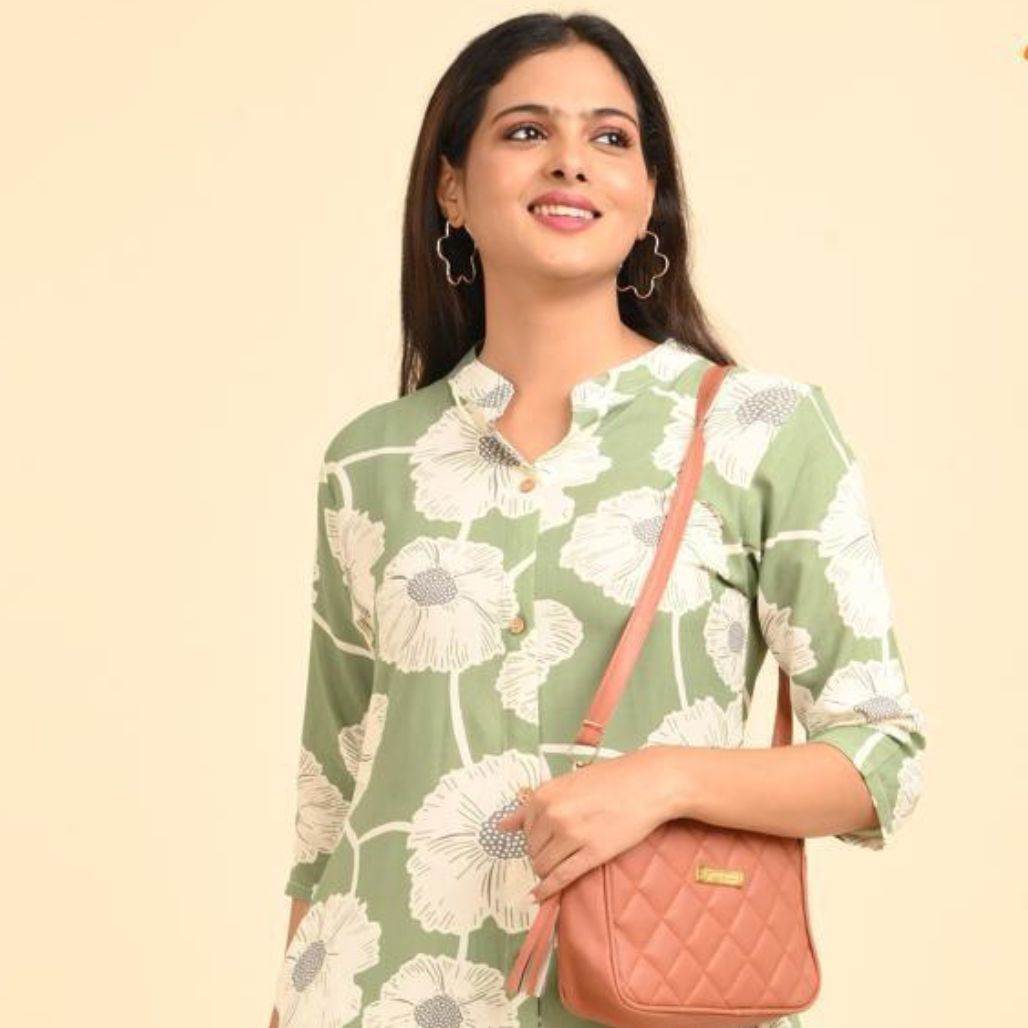 Green Floral Print Co-ord Set