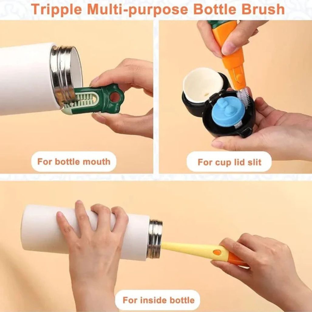 Sponge Cleaning Cup Brush 3 In 1 Multifunctional