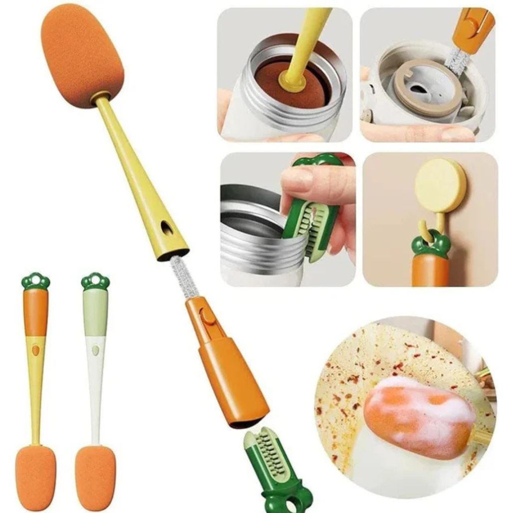 Sponge Cleaning Cup Brush 3 In 1 Multifunctional