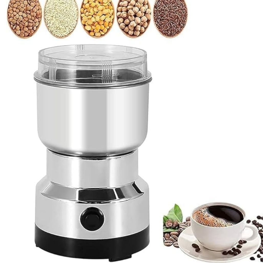 Stainless Steel Electric Grinder – Coffee, Spice & Dry Grain Crusher
